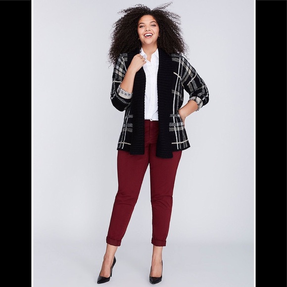 🆕NEW! Lane Bryant Plaid Open Cardigan Overpiece - Picture 3 of 12